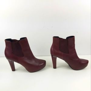 MTNY red leather platform ankle boots Lazara (**)